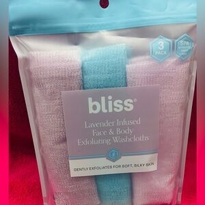Bliss Pastel Exfoliating Washcloth Set